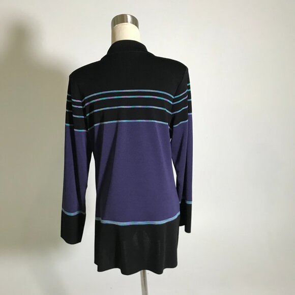 Multicolor Misook Zip Cardigan - Picture 3 of 4